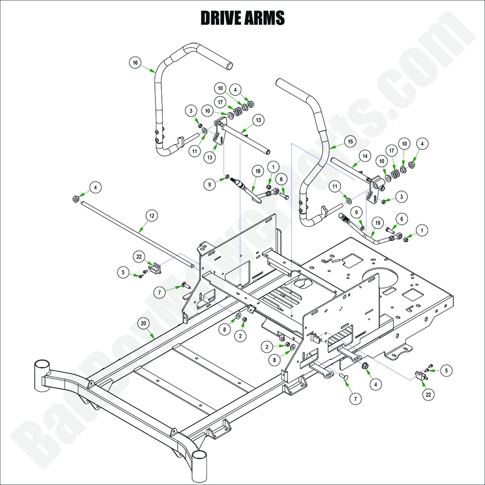 3388 - Bad Boy Mower Parts Lookup > 2024 > MZ Magnum > Drive Arm Assembly